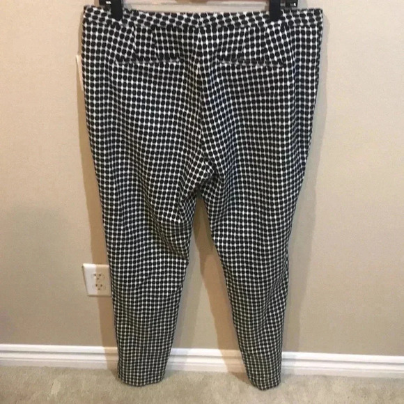 NWT!Calvin Klein Black and White Ankle pants, Stretch, Slim Fit w/Zip Pockets-12 - Picture 2 of 8